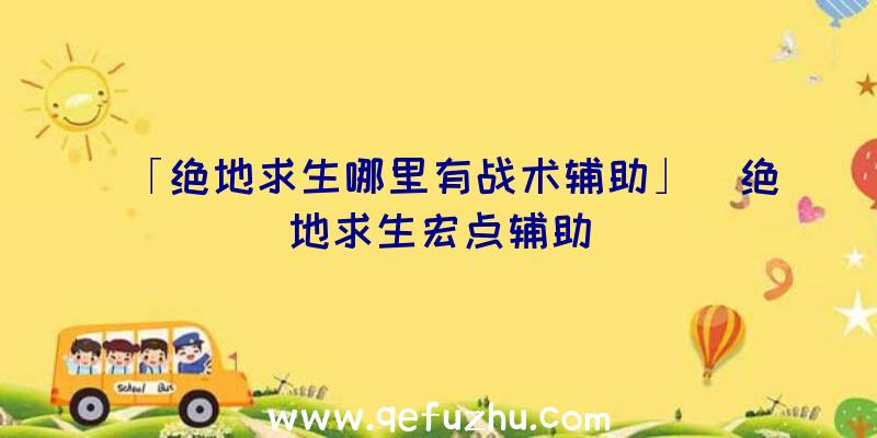 「绝地求生哪里有战术辅助」|绝地求生宏点辅助